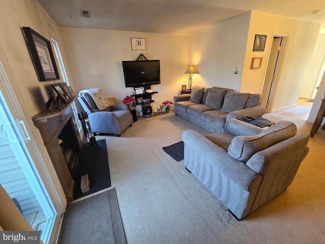 view of carpeted living room