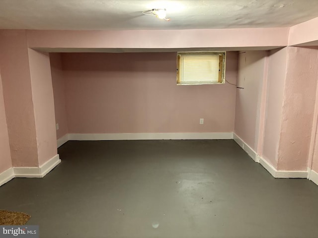finished below grade area with baseboards