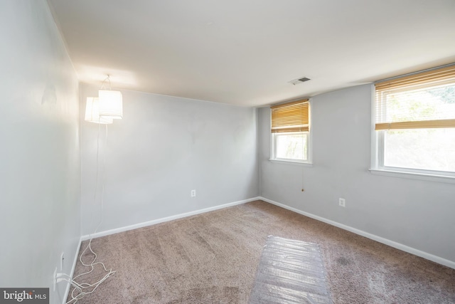 view of carpeted empty room