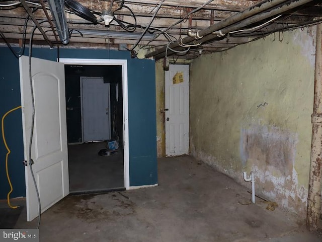 view of basement