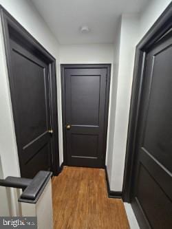 entryway featuring dark hardwood / wood-style flooring