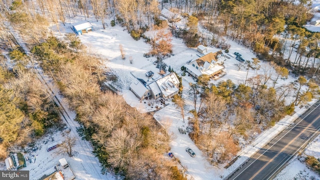 view of snowy aerial view