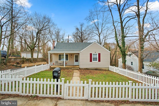 view of front of home featuring covered porch