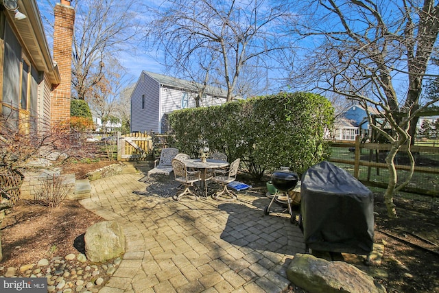 view of patio / terrace featuring grilling area