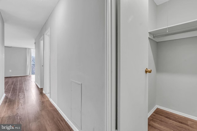 hall featuring hardwood / wood-style floors