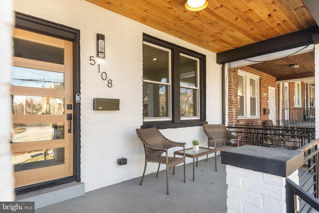 view of patio featuring covered porch