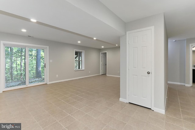 view of tiled spare room