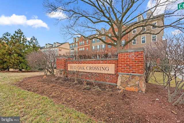 view of community sign