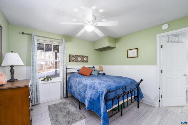 bedroom with ceiling fan