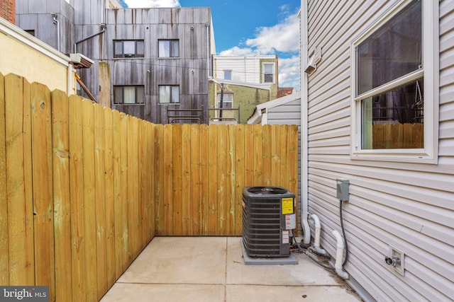 view of patio / terrace featuring central AC unit