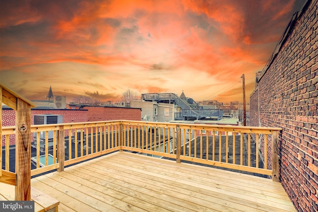 view of deck at dusk