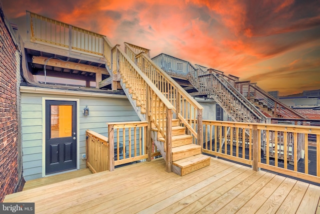 view of deck at dusk