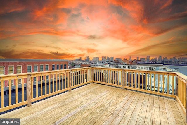 view of deck at dusk