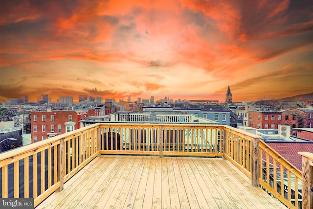 view of deck at dusk