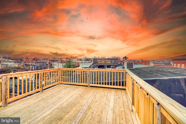 view of deck at dusk