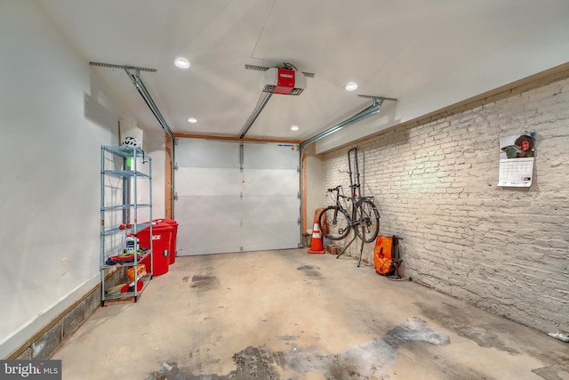 garage featuring a garage door opener