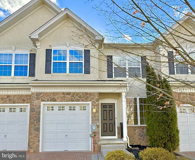 view of property featuring a garage