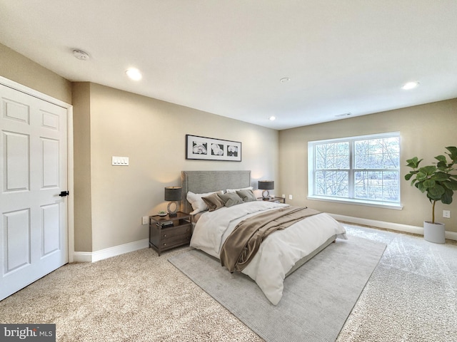 view of carpeted bedroom