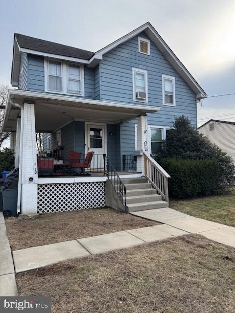 view of front of home with a porch