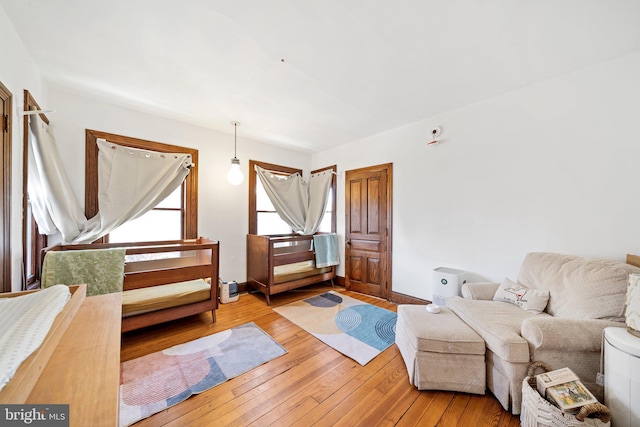 bedroom featuring wood-type flooring