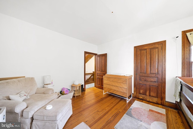 interior space with hardwood / wood-style flooring