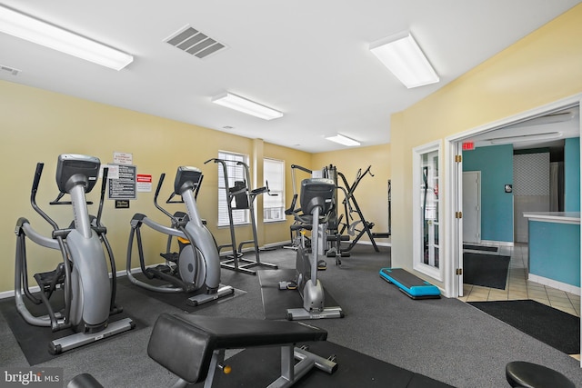 view of workout area