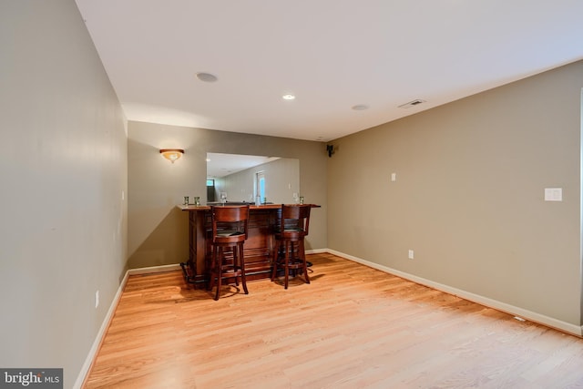 34 Broadbridge Rd, Rosedale, MD 21237 - indoor wet bar featuring light wood-type flooring and recessed lighting