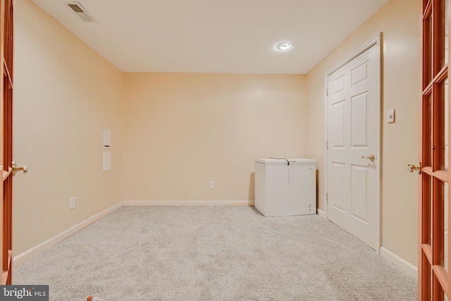 34 Broadbridge Rd, Rosedale, MD 21237 - unfurnished bedroom with carpet, recessed lighting, and refrigerator