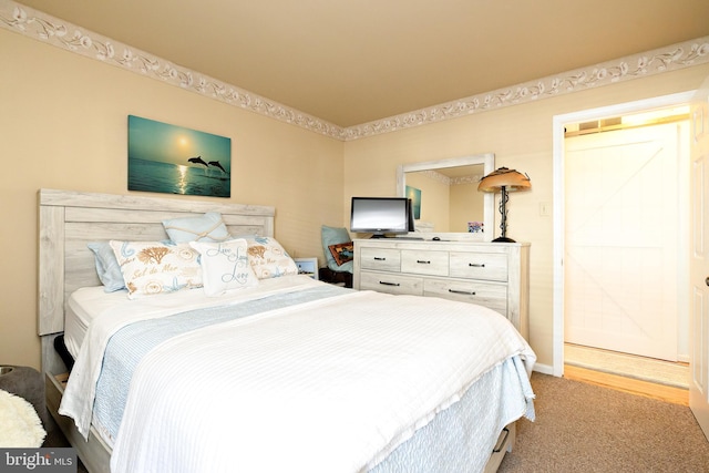 view of carpeted bedroom