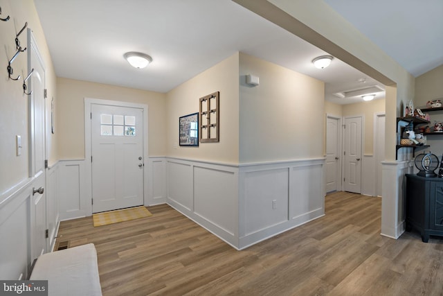 entrance foyer featuring light hardwood / wood-style flooring