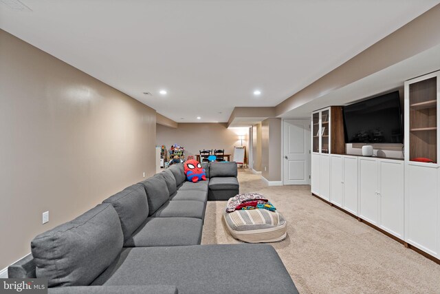 view of carpeted living room