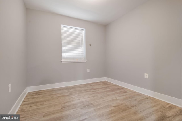 empty room featuring light hardwood / wood-style flooring