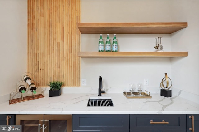 bar with bar and a sink