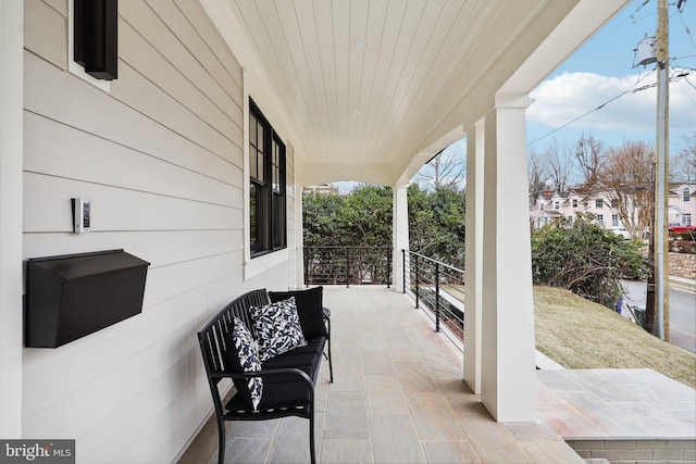 view of patio / terrace with covered porch