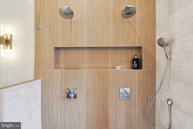 room details with tiled shower