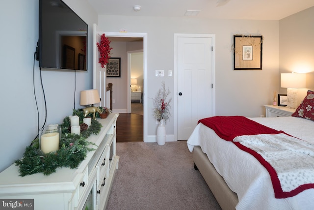 view of carpeted bedroom