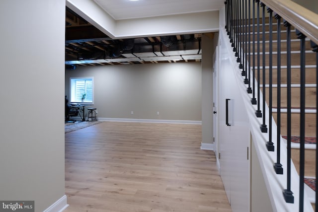 interior space featuring hardwood / wood-style floors