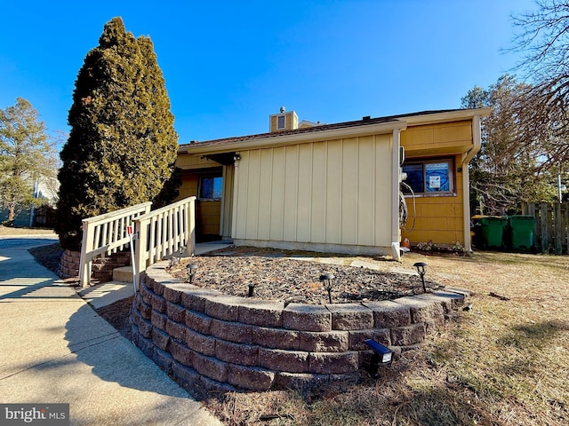 view of side of property