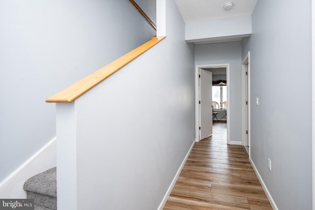 hall featuring light hardwood / wood-style floors