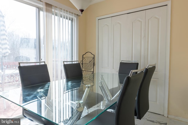 view of dining area