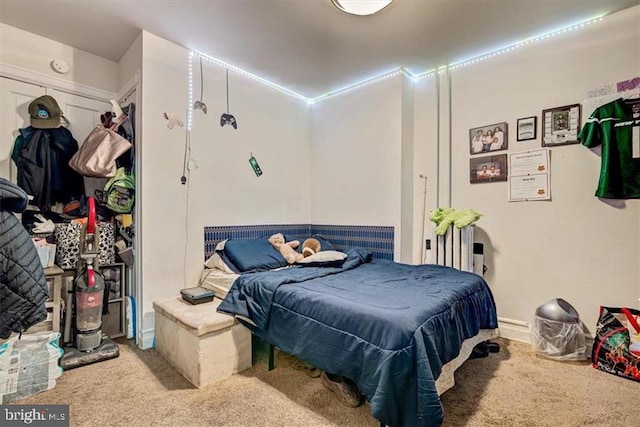 view of carpeted bedroom