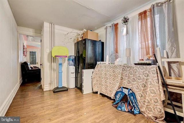 interior space with light hardwood / wood-style floors