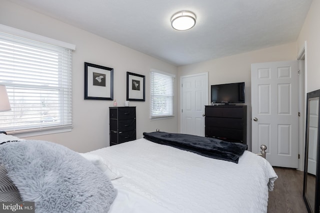 bedroom featuring wood-type flooring