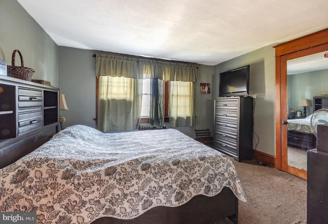 view of carpeted bedroom