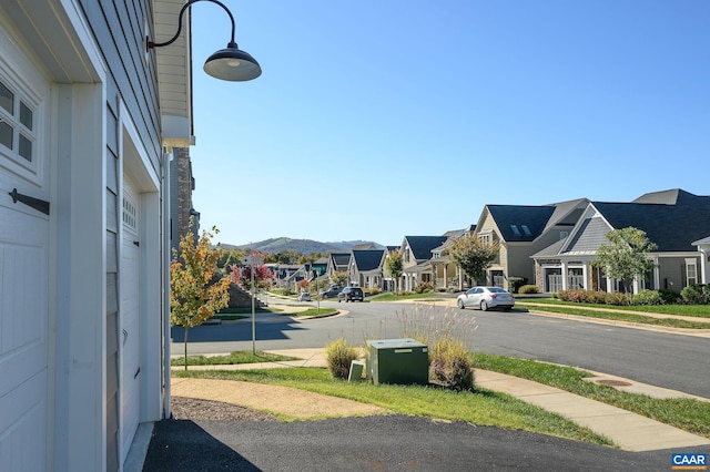 view of street featuring a mountain view