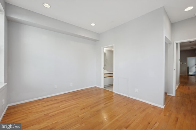 empty room featuring light hardwood / wood-style flooring