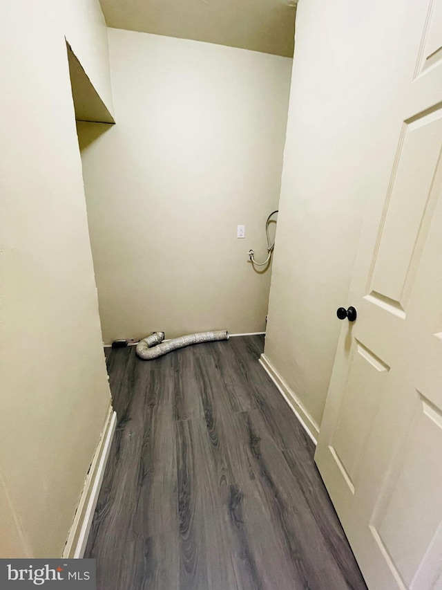 washroom featuring dark wood-type flooring