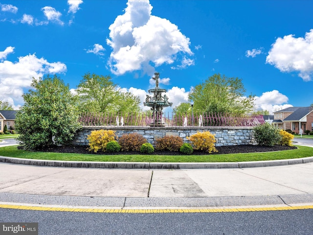 view of community sign