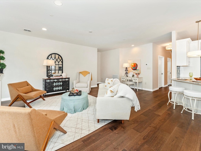 living room featuring hardwood / wood-style floors