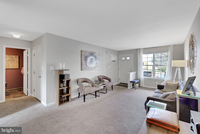 view of carpeted living room